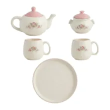 سرویس چای خوری 7 پارچه 2 نفره مدل گل گلی کد X_1123002