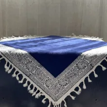 رومیزی مدل مخمل حاشیه ترنج سایز 60*60 سانتی متر