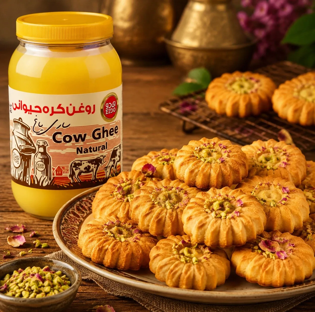 روغن کره حیوانی زرد کرمانشاهی ای دو - 500 گرم