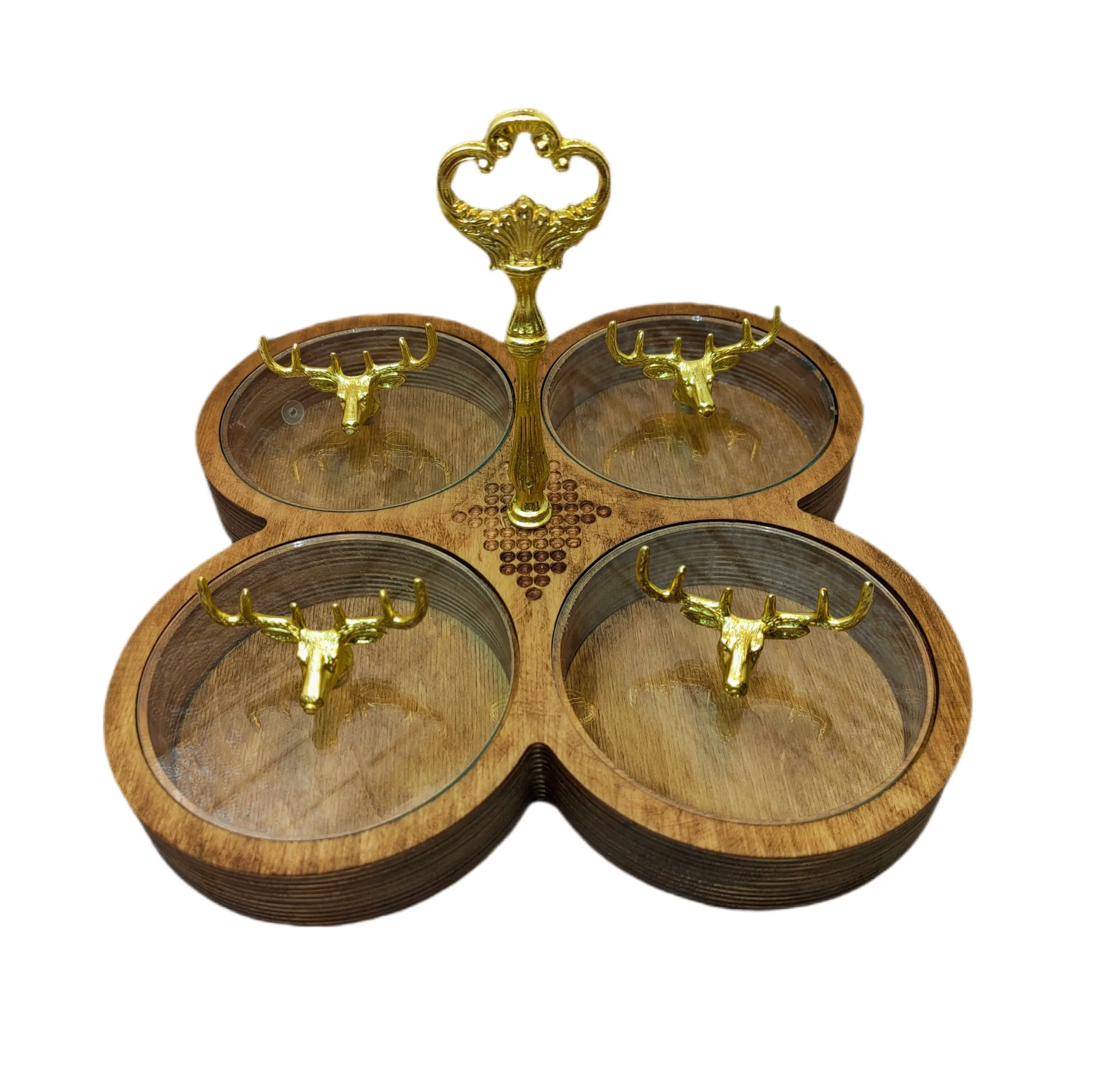 اردور خوری چوبی مدل جعبه پذیرایی رومیزی درب دار کد No1