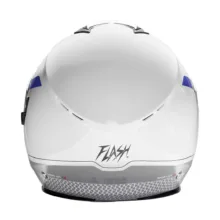 کلاه کاسکت بدون فک فلش مدل 852 glossy blue-white