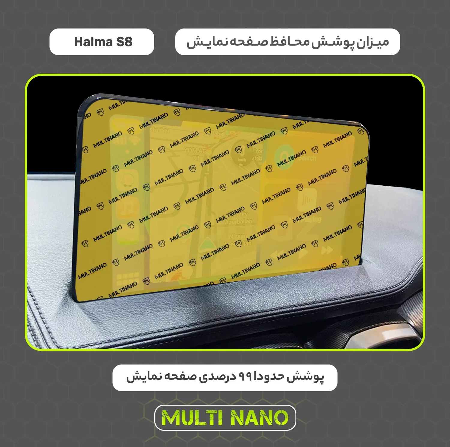 محافظ صفحه نمایش خودرو مولتی نانو مدل X-S1N مناسب برای هایما S8