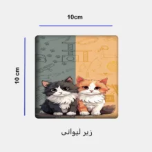 ست ماگ به همراه زیر لیوانی و پد ماوس مدل گربه کد 354