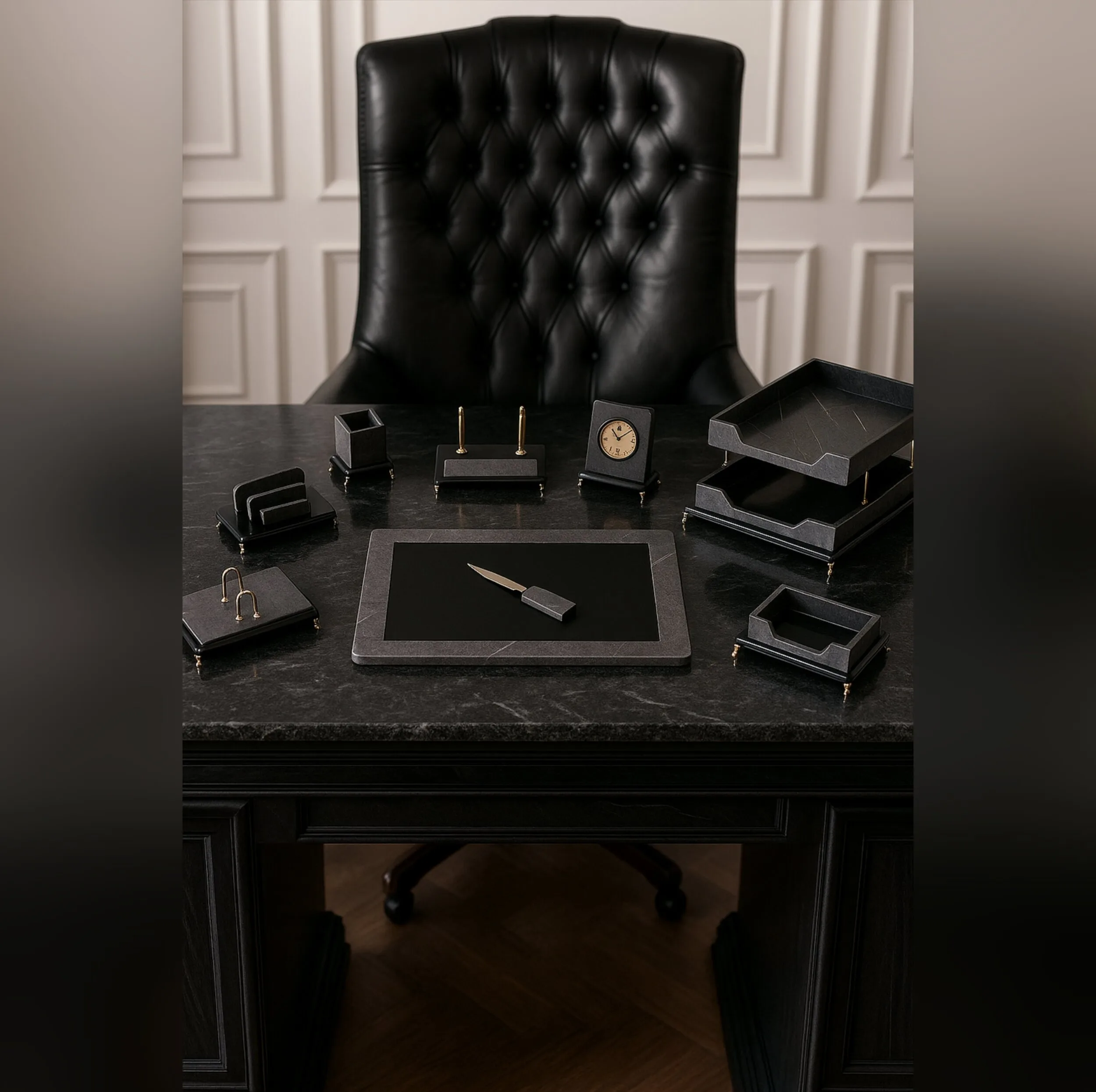 ست ۹ تکه لوازم اداری رومیزی مدل پایه دار مدیریتی کد 510P