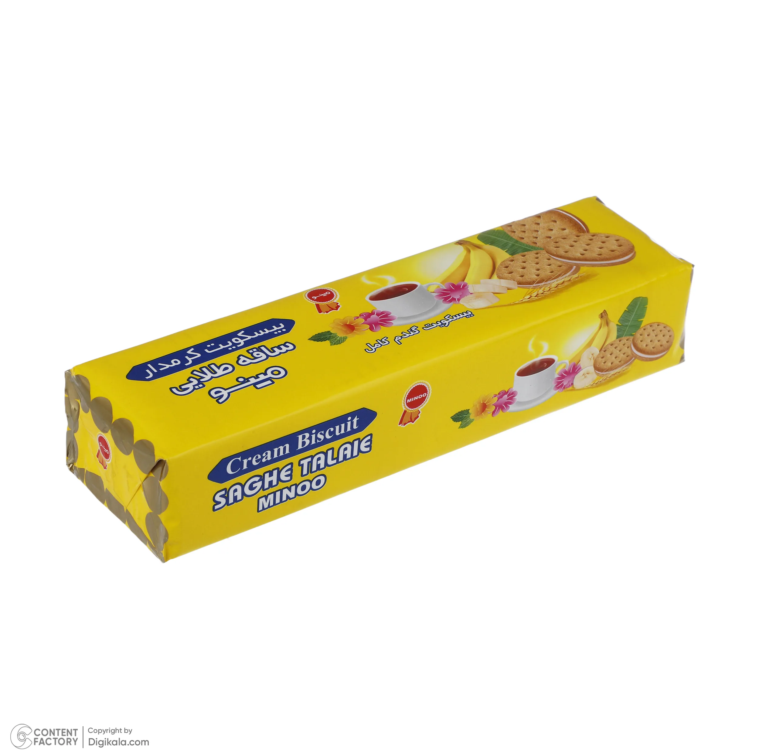 بیسکویت کرمدار ساقه طلایی با طعم موز مینو - 192 گرم