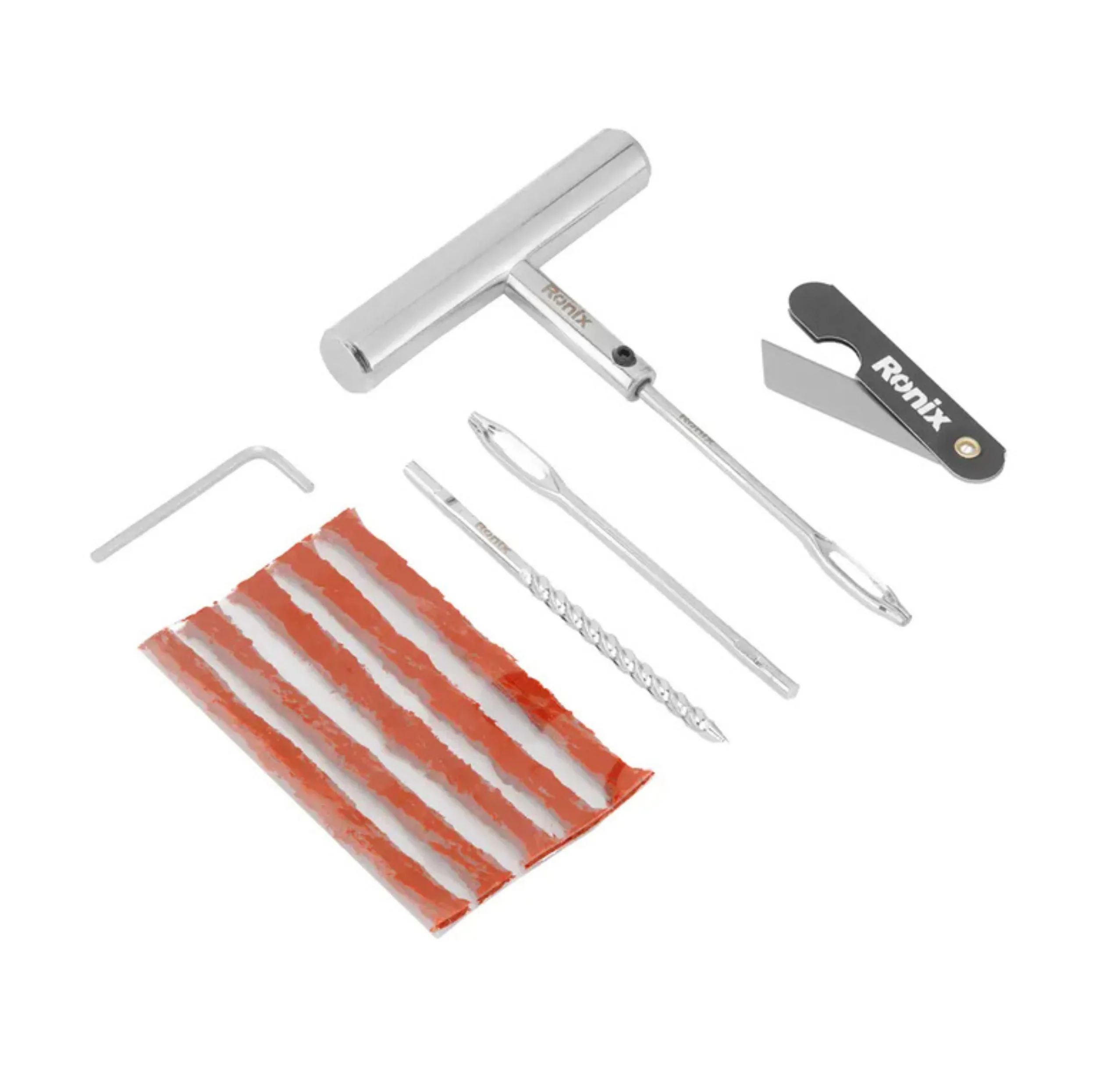 کیت پنچرگیری لاستیک خودرو رونیکس مدل RH-9179 مجموعه 6 عددی