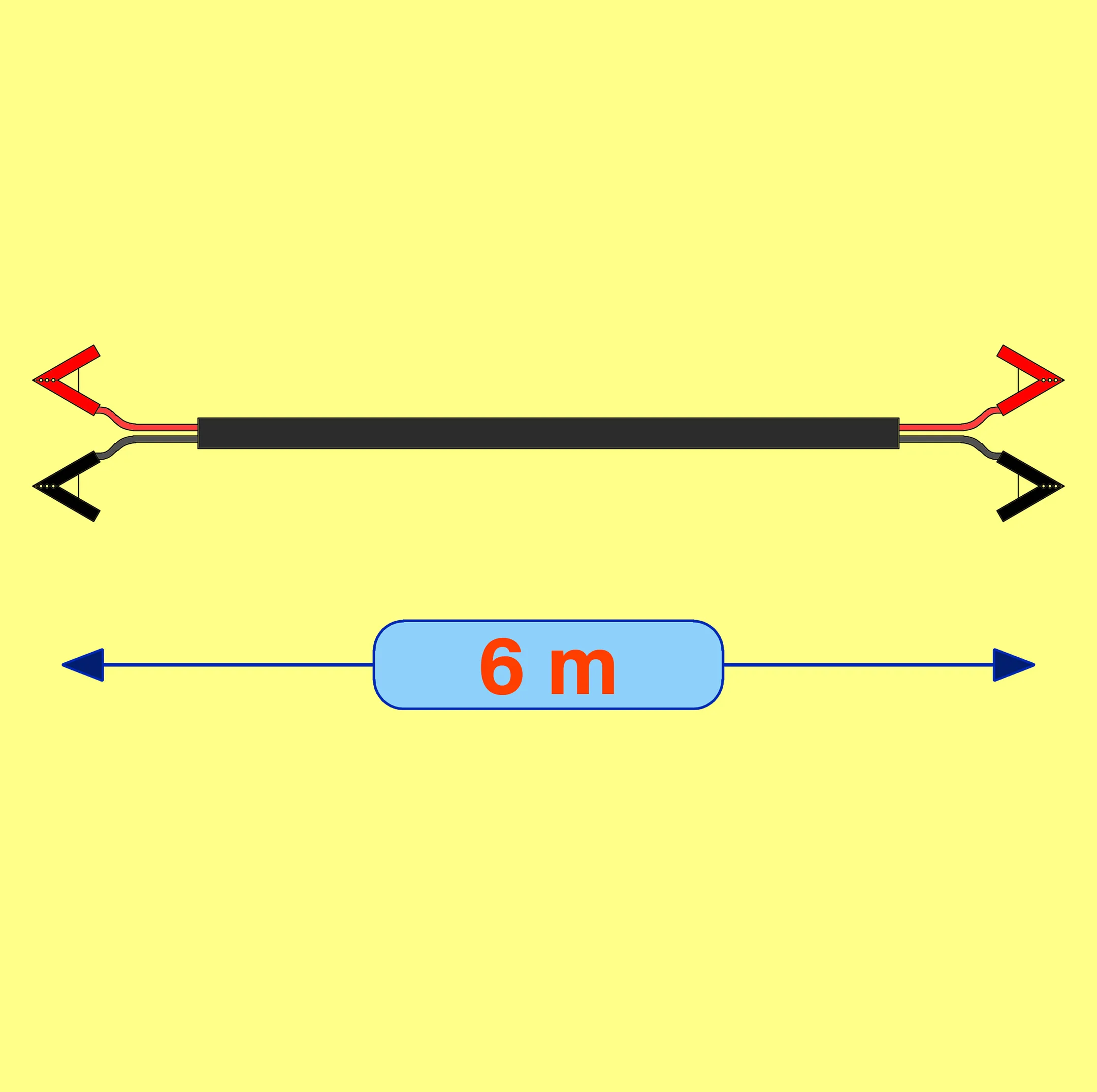 کابل اتصال باتری خودرو البرز مدل HDMI 185A-6m مجموعه دو عددی