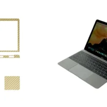 برچسب پوششی ماهوت مدل Gold Carbon مناسب برای لپ تاپ Macbook 12inch Retina