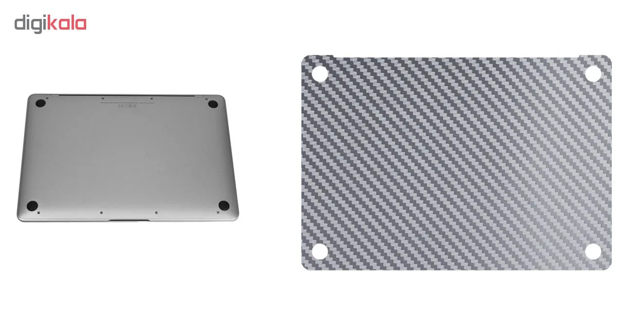 برچسب پوششی ماهوت طرح Silver Carbon مناسب برای لپ تاپ Macbook 12inch Retina