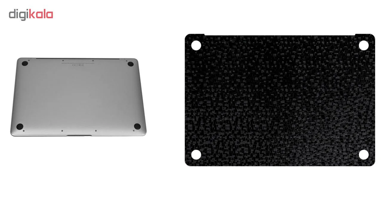 برچسب پوششی ماهوت مدل Black Silicon-Texture مناسب برای لپ تاپ Macbook 12inch Retina
