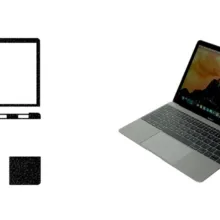 برچسب پوششی ماهوت مدل Black Silicon-Texture مناسب برای لپ تاپ Macbook 12inch Retina