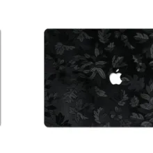 برچسب پوششی ماهوت مدل Black Wild-Flower مناسب برای لپ تاپ اپل Macbook Pro 2016 15inch Retina