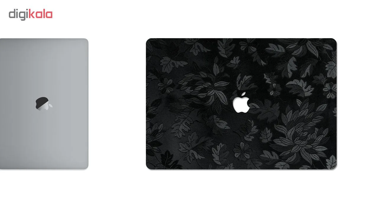 برچسب پوششی ماهوت مدل Black Wild-Flower مناسب برای لپ تاپ اپل Macbook Pro 2016 15inch Retina