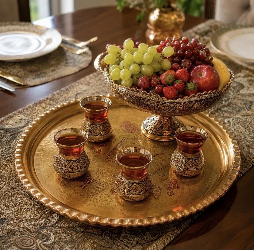 دیس مسی مدل بدون پایه تراش خورده لب شبکه