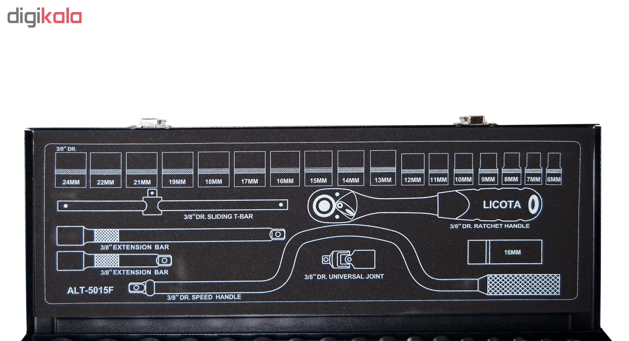 مجموعه 24 عددی آچار بکس لیکوتا مدل ALT-5015F