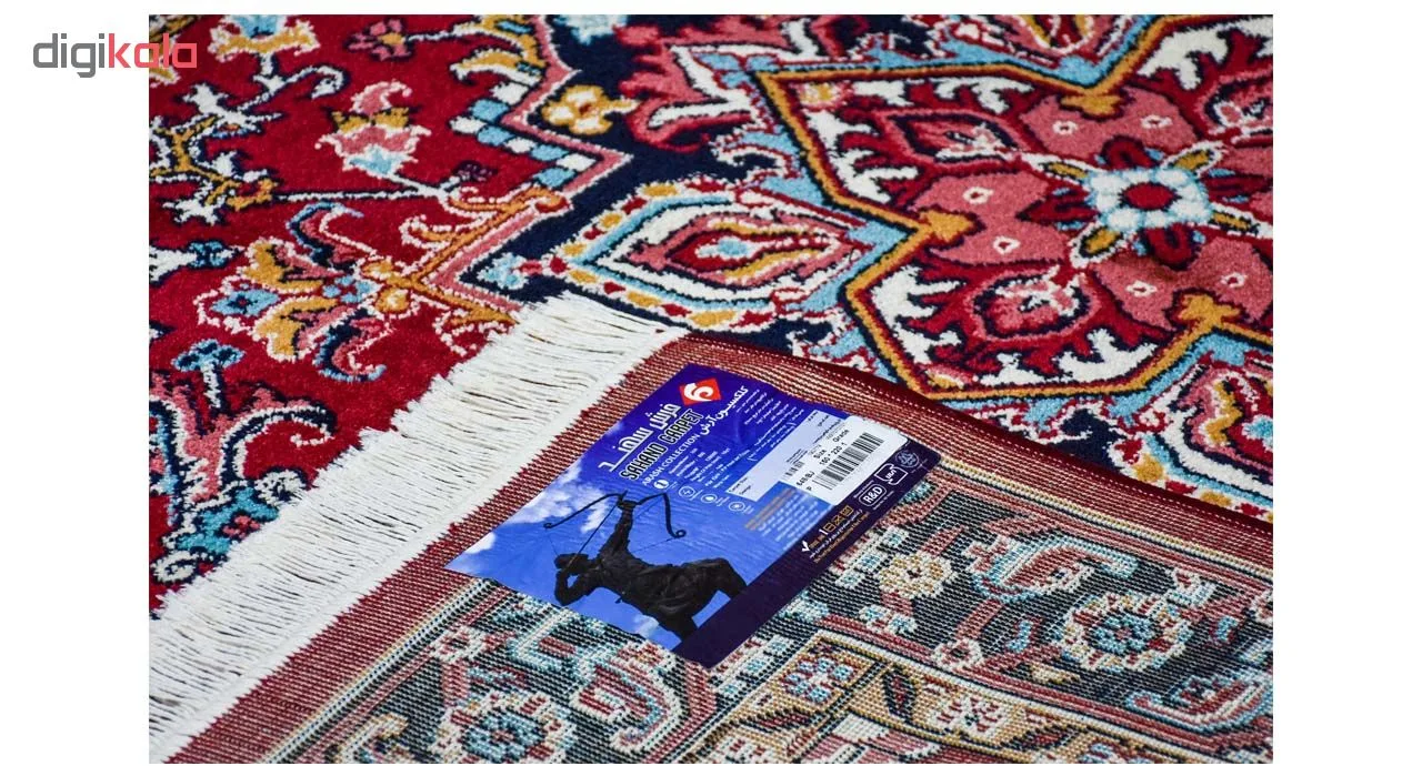 فرش ماشینی سهند طرح هریس کد P648.BJ زمینه لاکی
