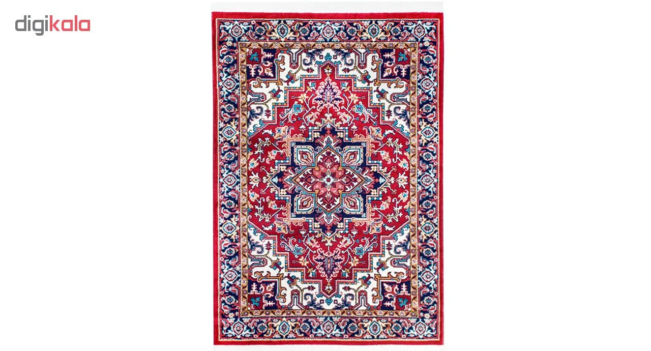 فرش ماشینی سهند طرح هریس کد P648.BJ زمینه لاکی