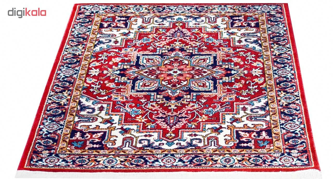 فرش ماشینی سهند طرح هریس کد P648.BJ زمینه لاکی