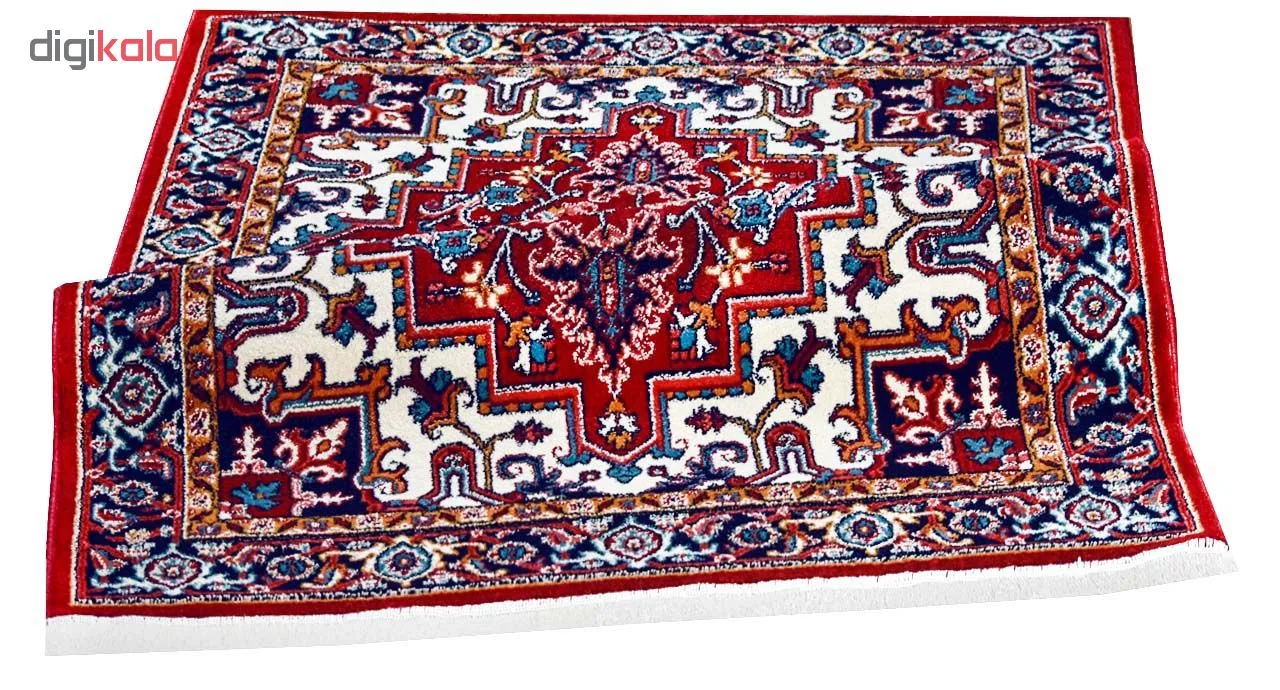 فرش ماشینی سهند طرح هریس کد P648.BJ زمینه لاکی