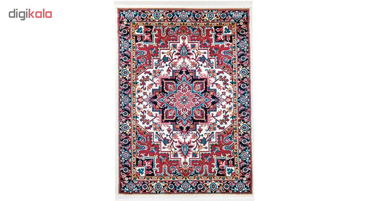فرش ماشینی سهند طرح هریس کد P648.5J زمینه کرم