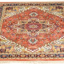 فرش ماشینی سهند کد V104.8U زمینه گلبهی