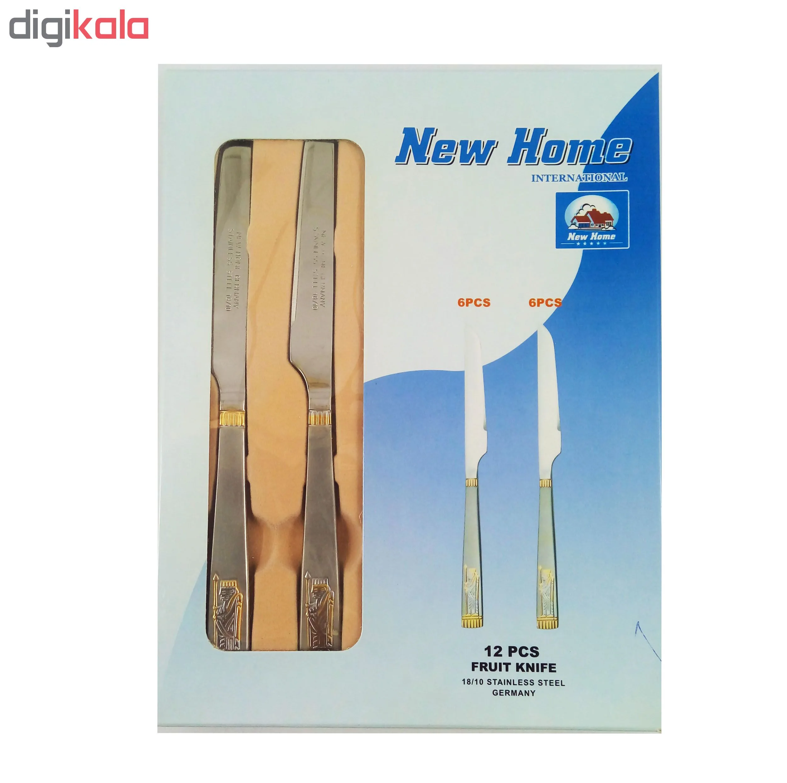 کارد میوه خوری نیوهوم کد 0880 طرح هخامنش بسته 12 عددی