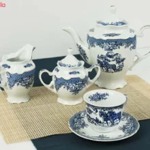 سرویس غذاخوری 102 پارچه چینی پردیس مدل الگانس طرح ویلیج 808