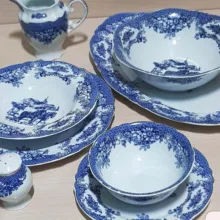 سرویس غذاخوری 102 پارچه چینی پردیس مدل الگانس طرح ویلیج 808