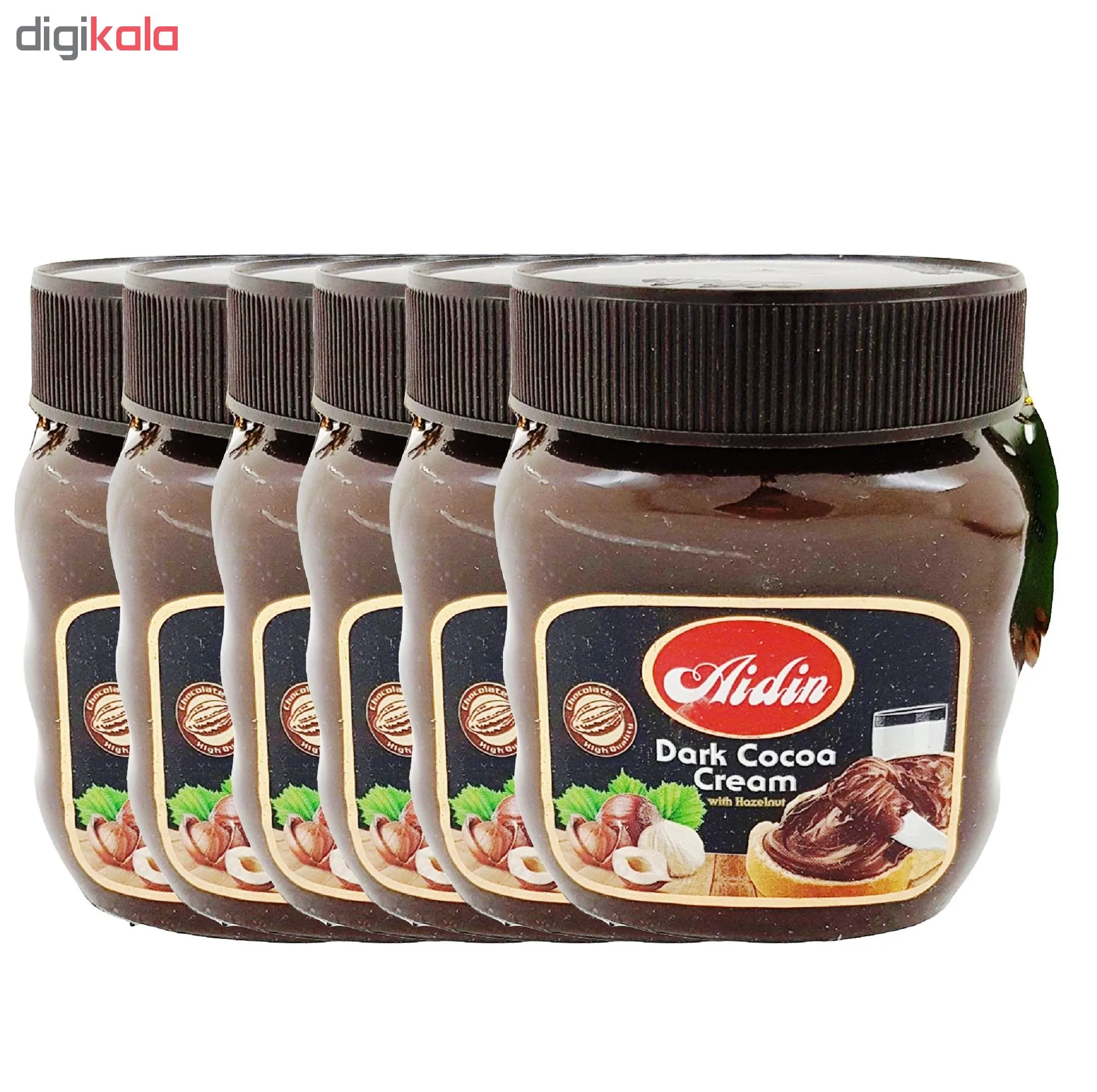 شکلات صبحانه تلخ آیدین مقدار 350 گرم بسته 6 عددی