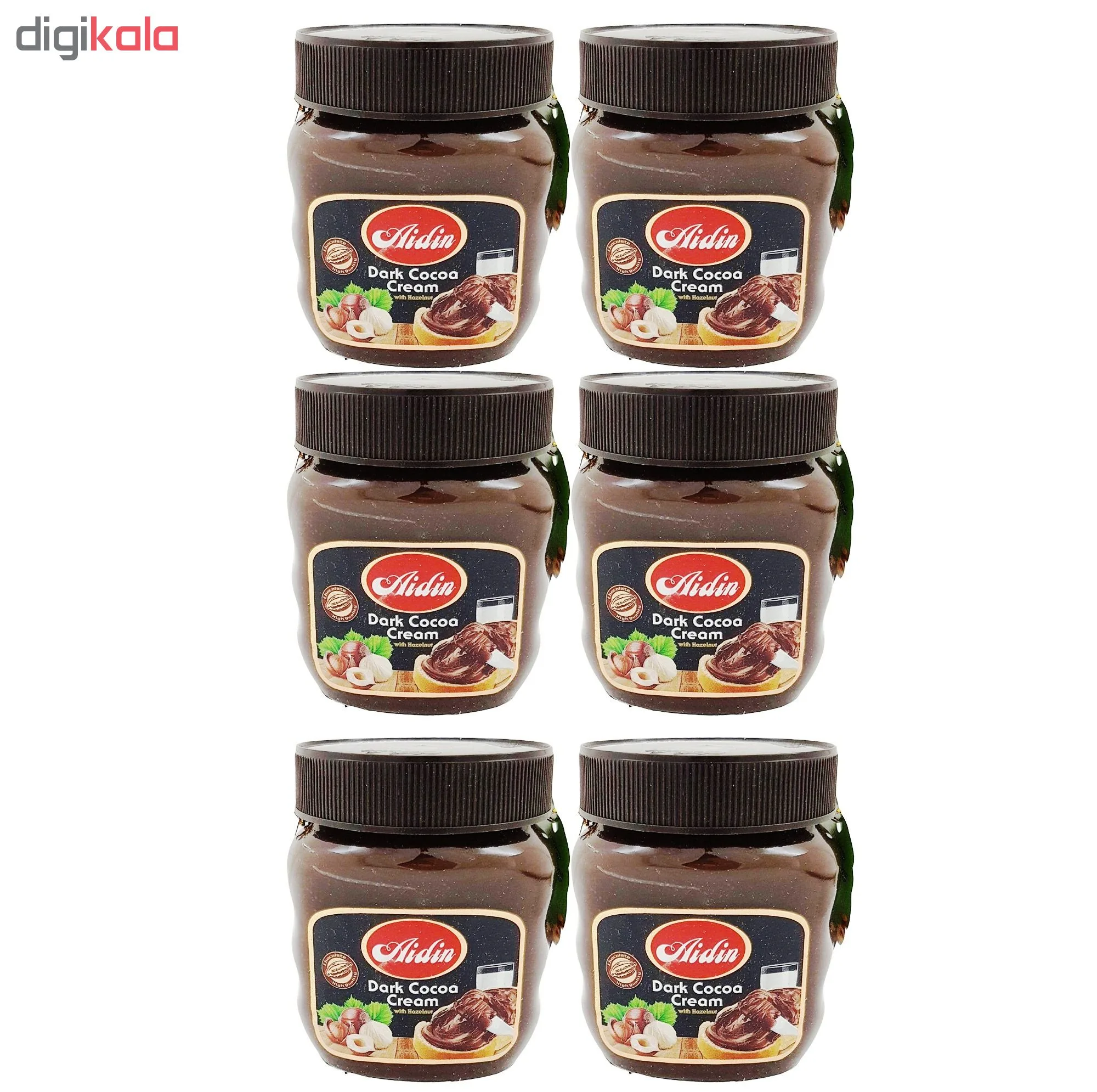 شکلات صبحانه تلخ آیدین مقدار 350 گرم بسته 6 عددی