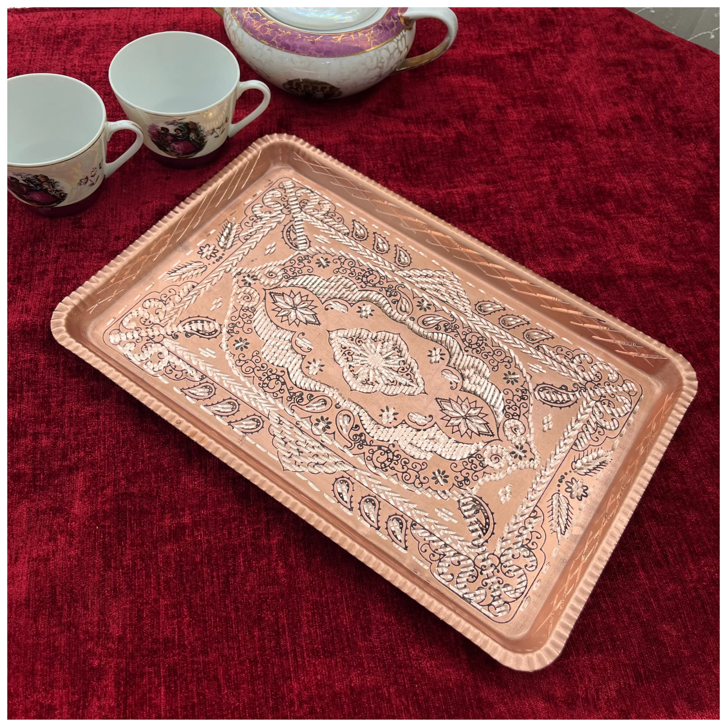 سینی مسی مدل مستطیل