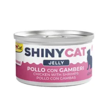 کنسرو غذای گربه بالغ جیم کت مدل Cat Canned Food With Chicken & Shrimp طعم مرغ و میگو وزن 70 گرم بسته 6 عددی