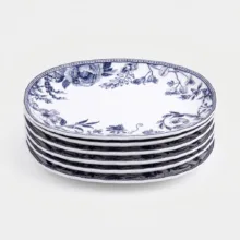 پیش‌دستی گلد کیش طرح لوتوس مدل GK701104-1 بسته 6 عددی، جنس پلی‌استر، مناسب شستشو در ماشین ظرفشویی