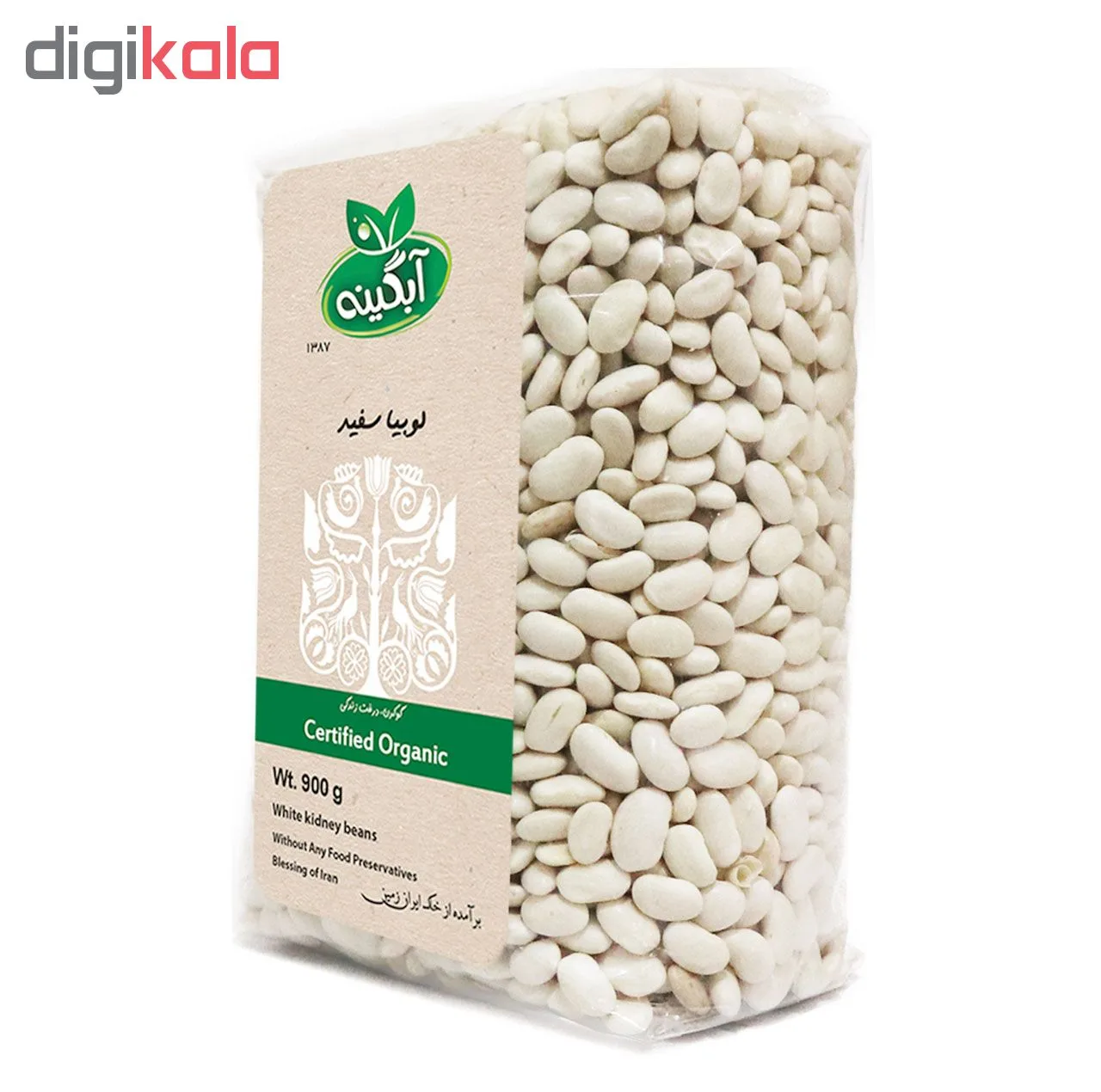 لوبیا سفید آبگینه - 900 گرم