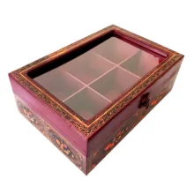 جعبه پذیرایی طرح گل و مرغ کد N2030