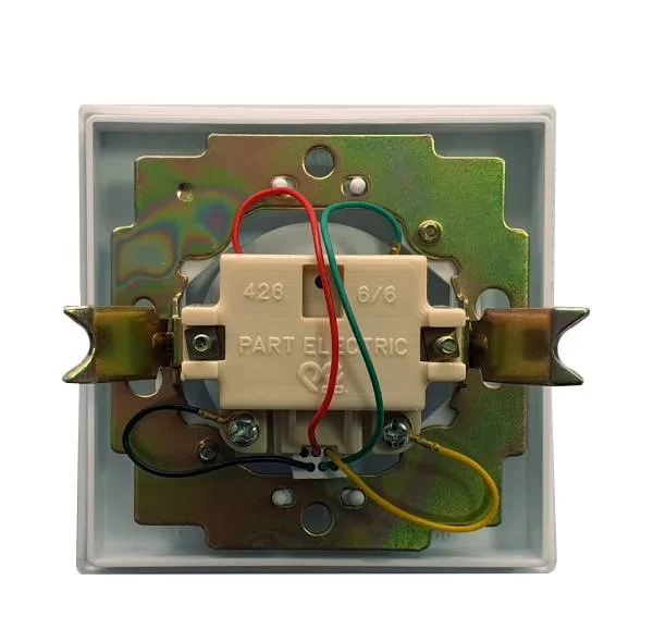 پریز تلفن دو سوکت پارت الکتریک مدل تابش کد 5181 بسته 5 عددی