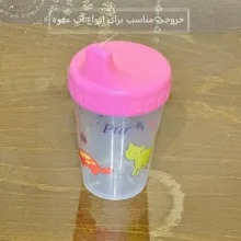 لیوان آبمیوه خوری کودک پیور مدل گربه گنجایش 200 میلی لیتر