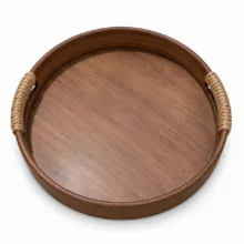 سینی دسته دار مدل دایره ای soosoo43 سایز 30×30 سانتی متر