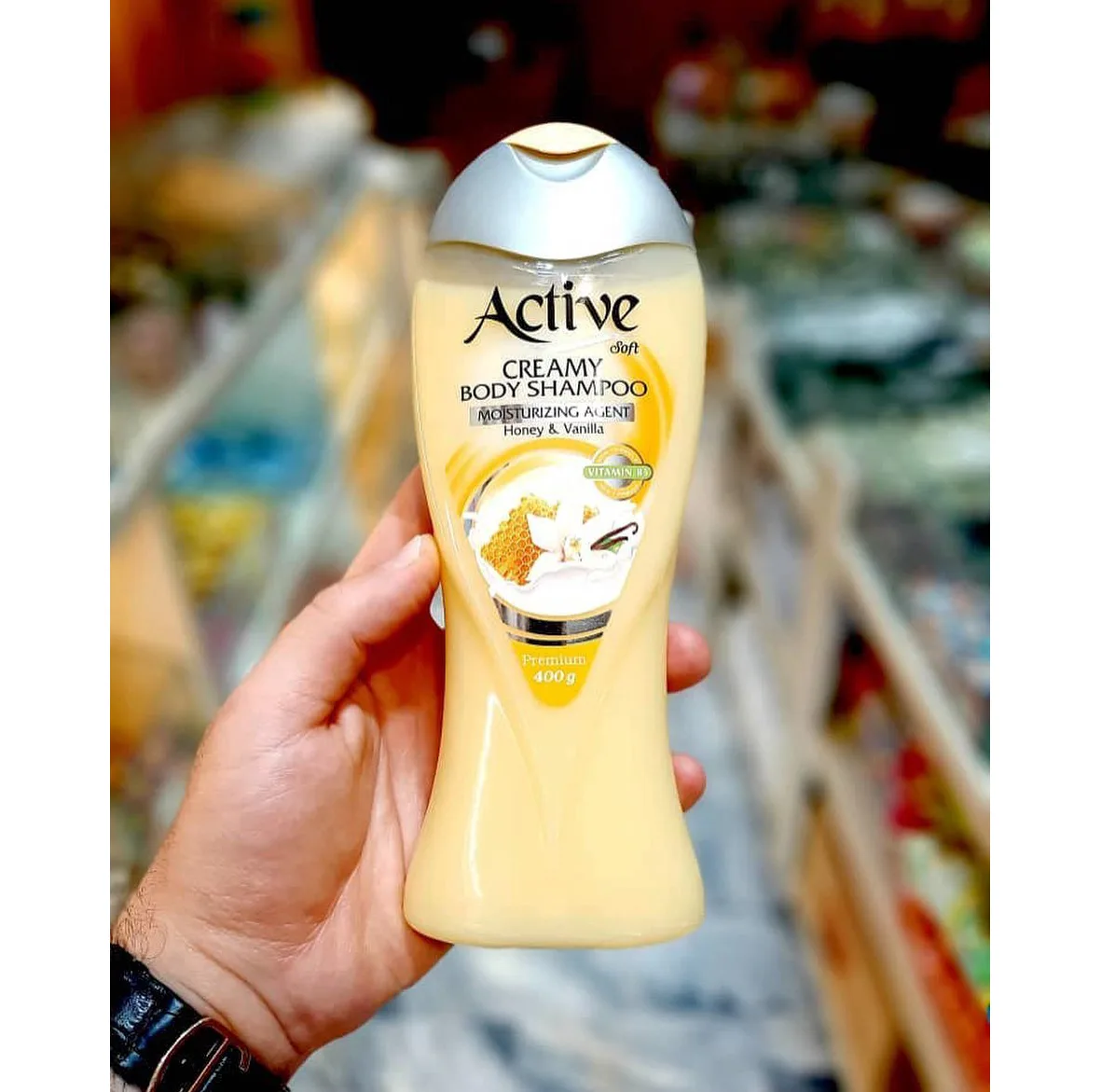 شامپو بدن کرمی اکتیو مدل Vanilla And Honey مقدار 400 گرم