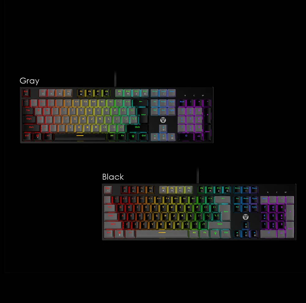 کیبورد گیمینگ فنتک مدل ATOM104 MK886V2Blueswitch