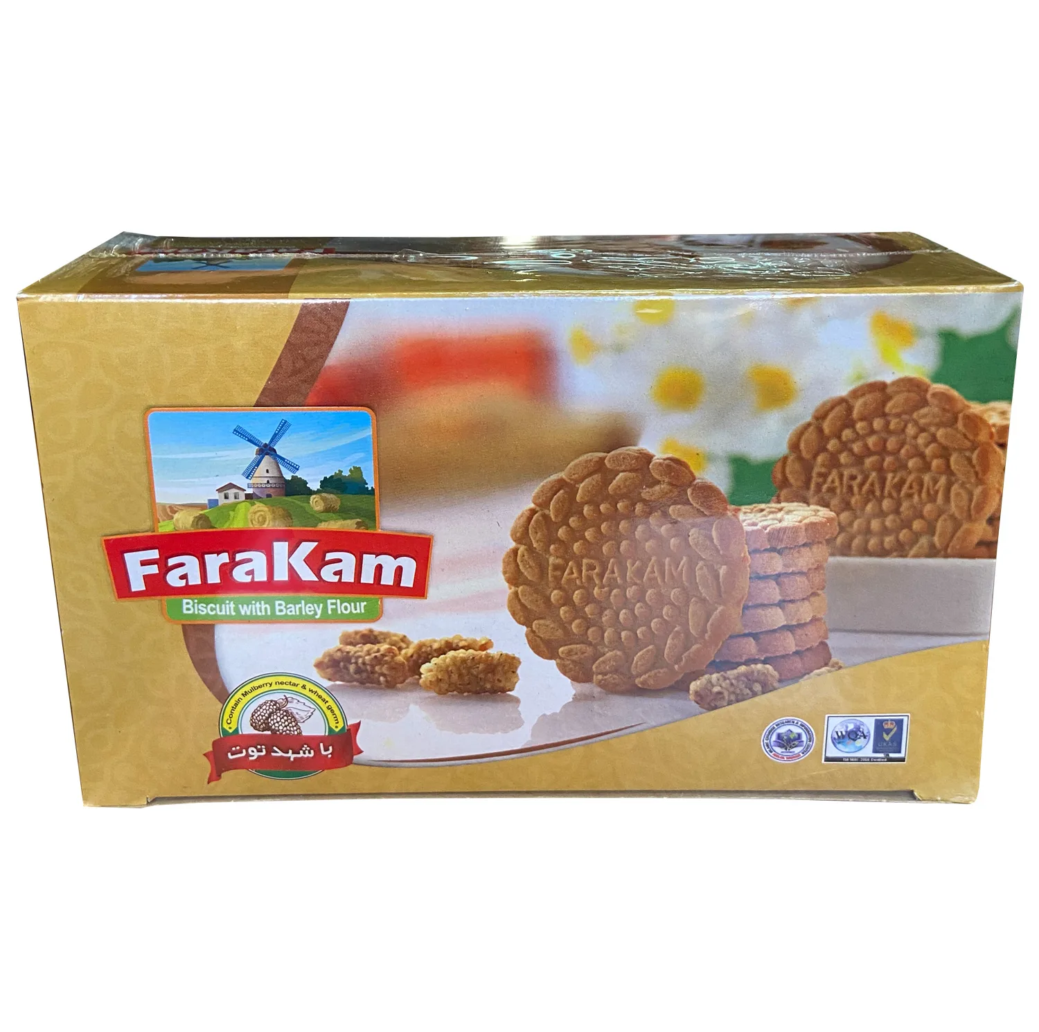بیسکویت آرد جو با شهد توت فراکام - 345 گرم
