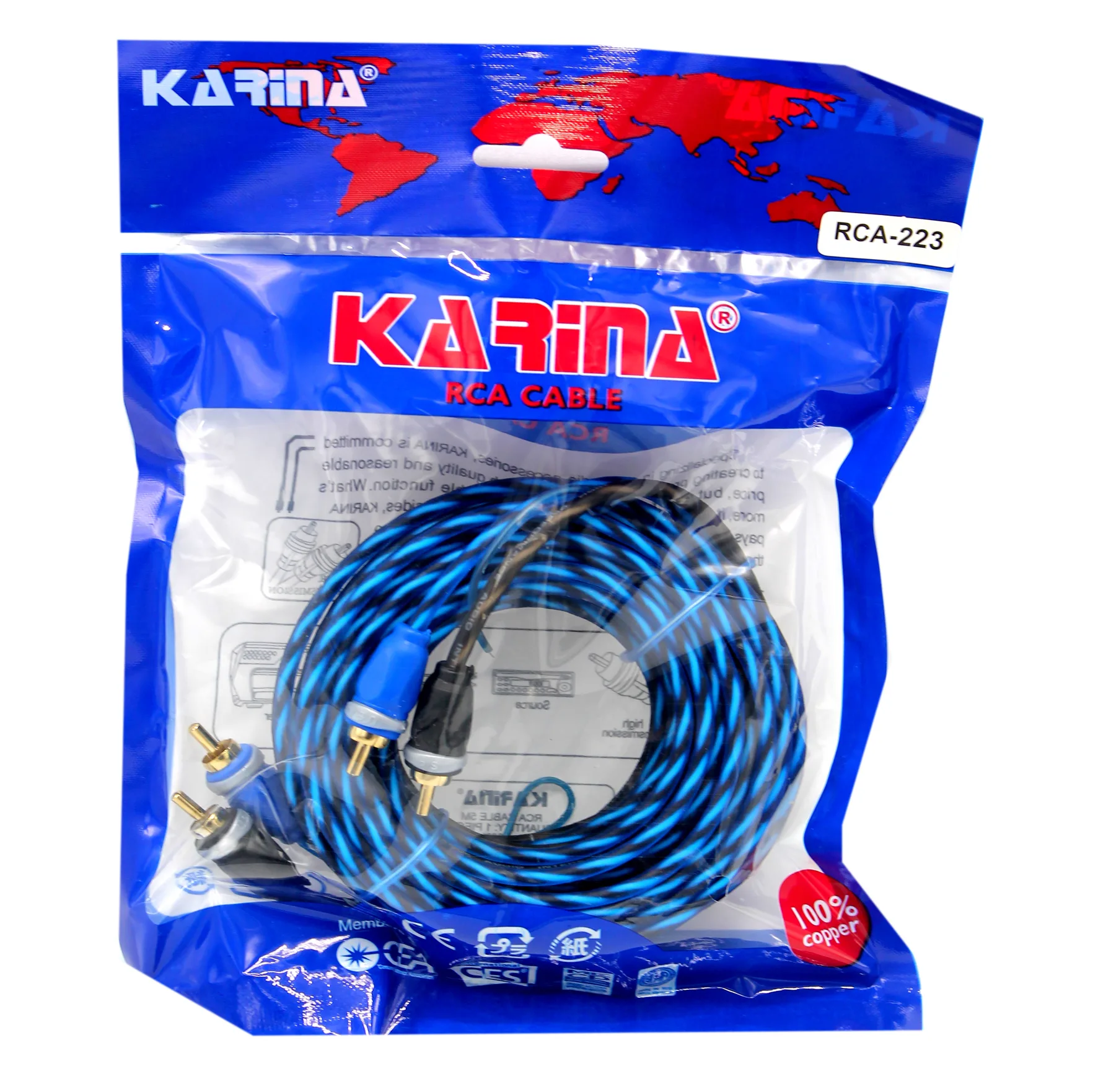 کابل آمپلی فایر خودرو  کارینا مدل RCA-223