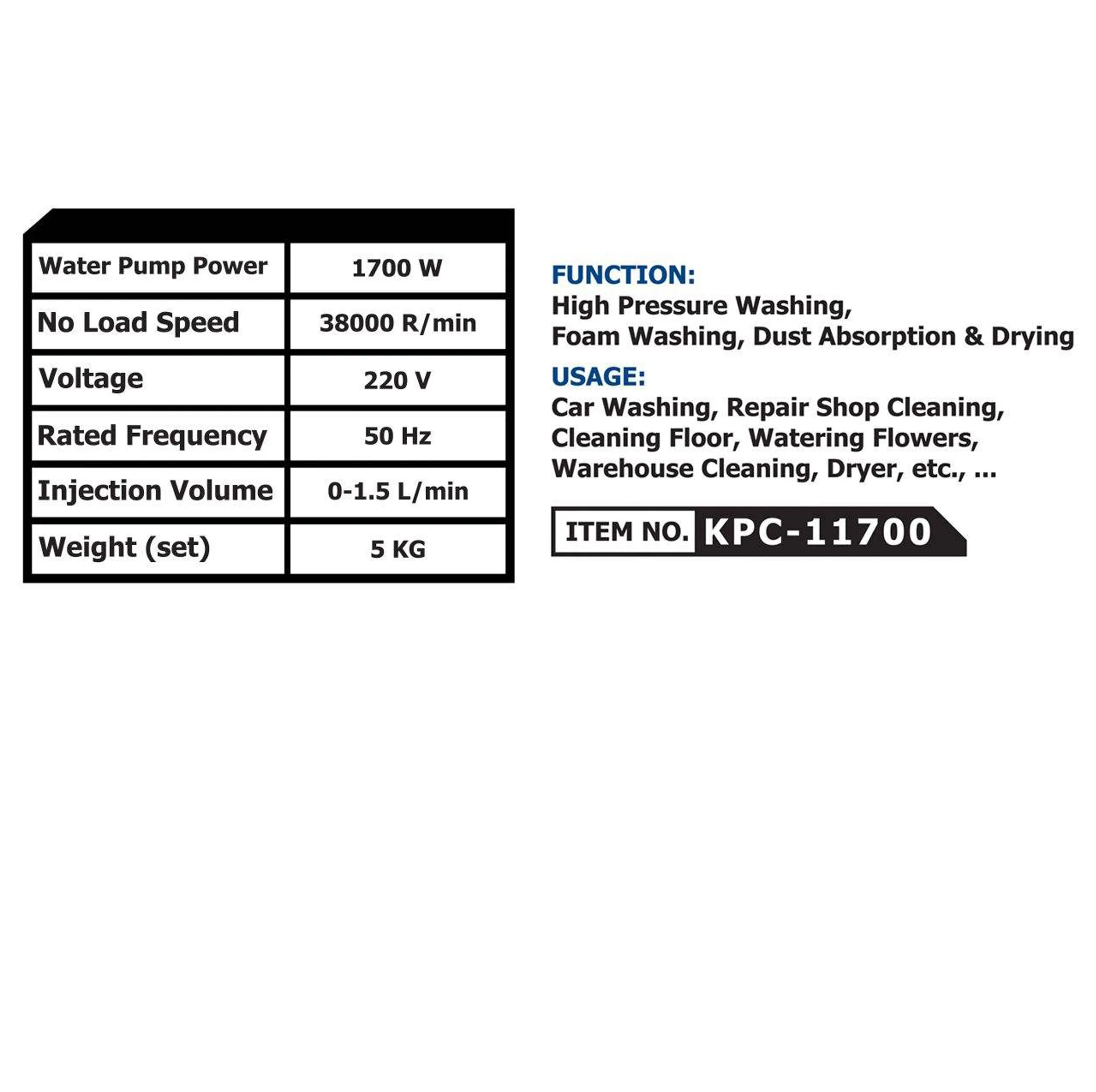 دستگاه دمنده و مکنده چند منظوره کنزاکس مدل KPC-11700