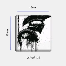 ماگ طرح جنگجو کد 183 به همراه زیر لیوانی و پد ماوس