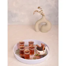 سینی دسته دار مهروز مدل 917 زیتون سایز 30×30 سانتی متر