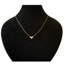 گردنبند طلا 18 عیار زنانه با زنجیر حلقه‌ای (فلامینگو) دوست خوب مدل قلب کد Dk995