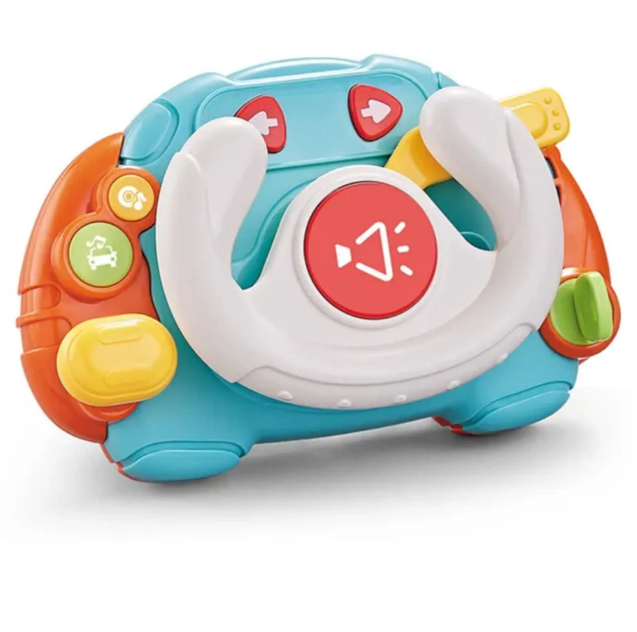 اسباب بازی ناب سل مدل فرمان موزیکال چراغدار بامزه کد BABY TOY STEERING WHEEL همراه با صدای استارت ماشین