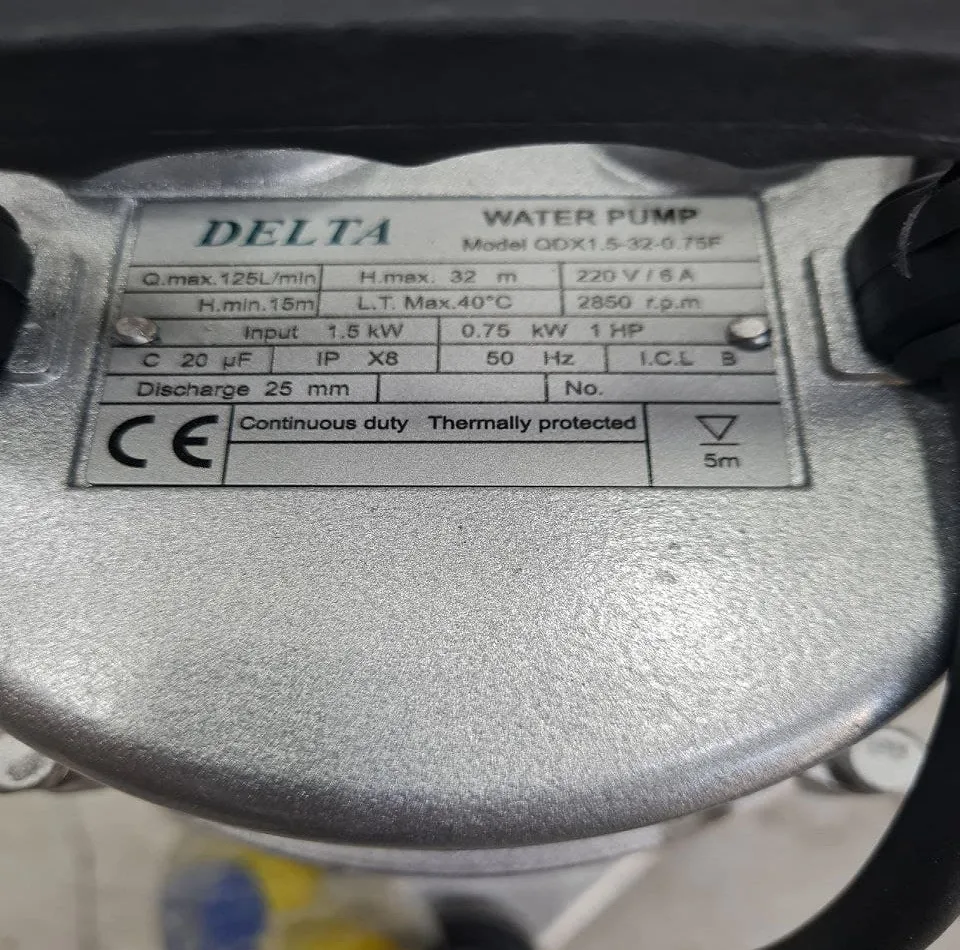 پمپ کف کش دلتا مدل QDX 1.5-32-0.75F