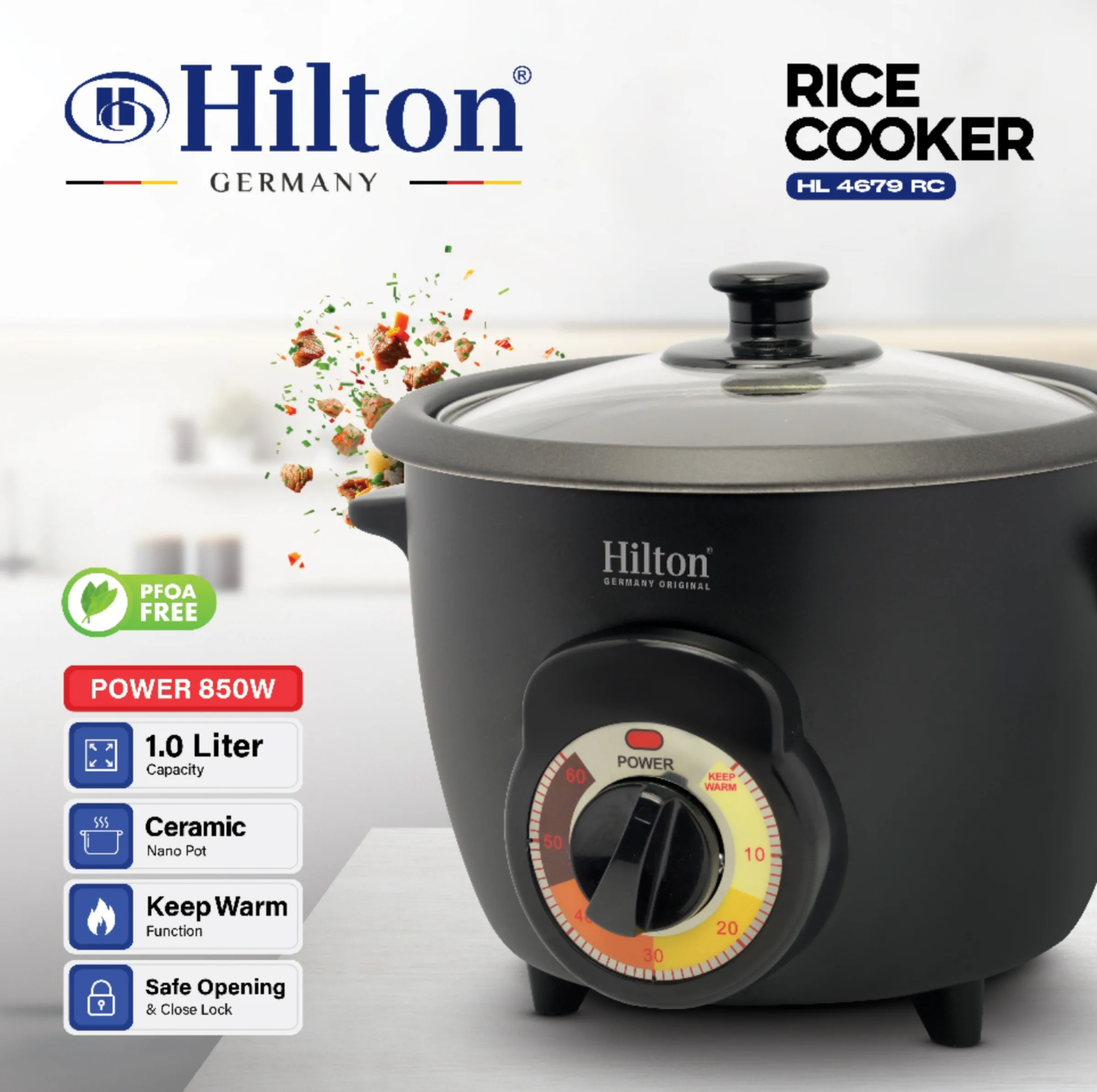 پلوپز 4 نفره هیلتون مدل HL4679RC