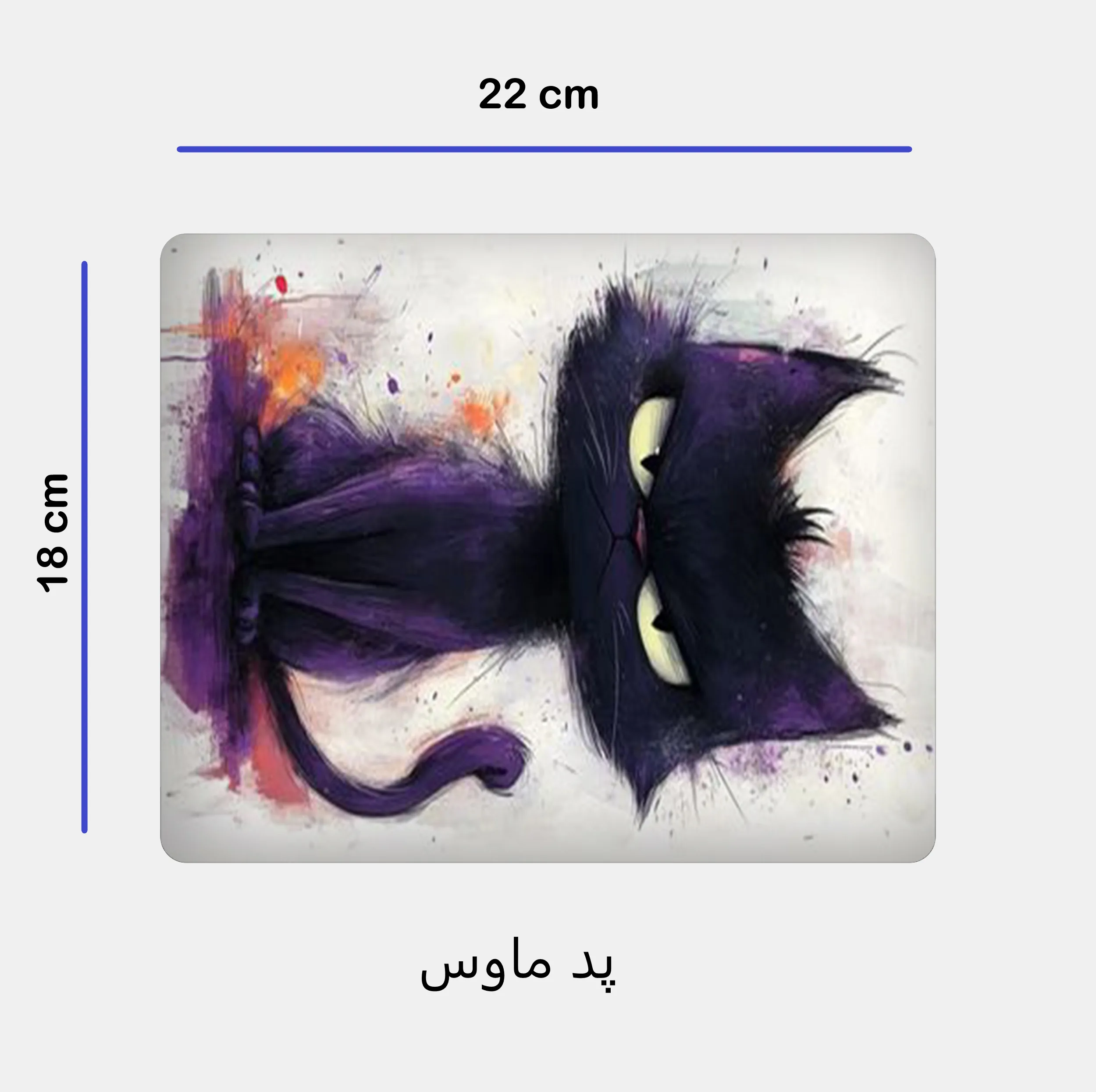 ماگ مدل گربه کد 276 به همراه زیرلیوانی و پد ماوس